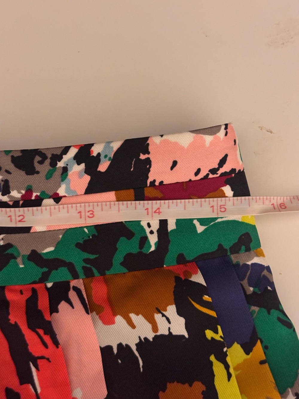 J.Crew 100% Silk Preppy Artsy Abstract Pleated Skirt Multicolor A-Line 6 - Picture 9 of 10